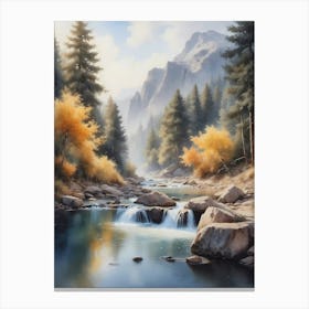 Yosemite River Canvas Print