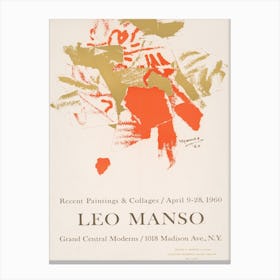 Leo Manson 1960 Exhibition Poster Canvas Print