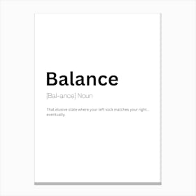 Balance Definition Meaning Canvas Print