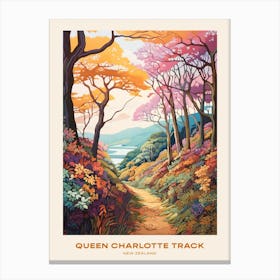 Queen Charlotte Track New Zealand 2 Hike Poster Canvas Print