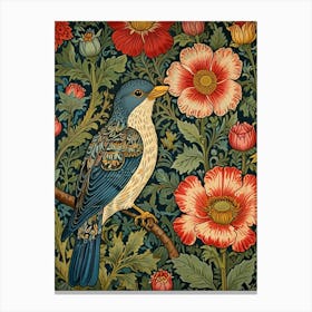 William Morris Bird On A Branch Canvas Print