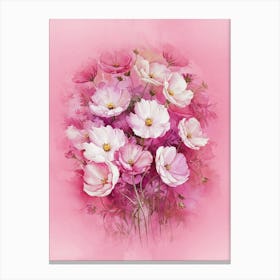 Pink Cosmos Canvas Print Canvas Print