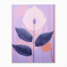 Lilac 1 Hilma Af Klint Inspired Pastel Flower Painting Canvas Print