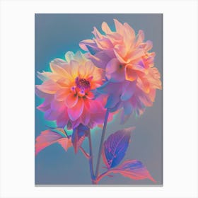 Iridescent Flower Dahlia 5 Canvas Print