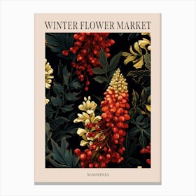 Mahonia 4 Winter Flower Market Poster Canvas Print