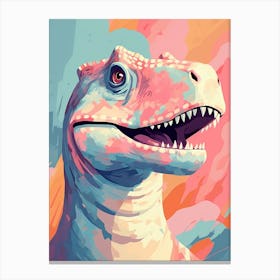 Colourful Dinosaur Velocisaurus 3 Canvas Print