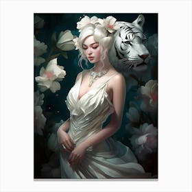 White Tiger Canvas Print