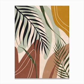 Abstract Tropical Leaves 7 Canvas Print