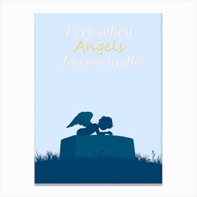 Angel Qoute Illustration 10 Canvas Print