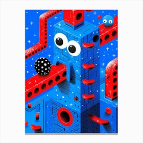 Monster In A Tower Canvas Print