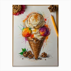Ice Cream Cone 63 Canvas Print