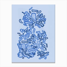 Coastal Coral Reef Blue Canvas Print