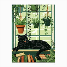 Cat On The Window Sill 3 Canvas Print