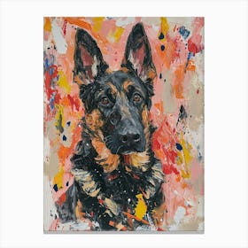 German Shepherd Acrylic Painting 9 Canvas Print