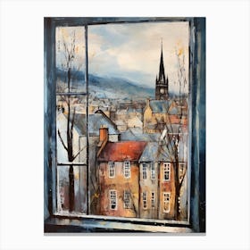 Winter Cityscape Edinburgh Scotland 3 Canvas Print