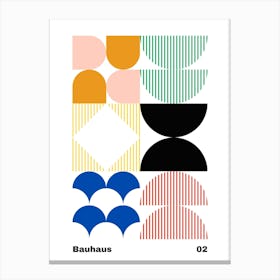 Geometric Bauhaus Poster 2 Canvas Print