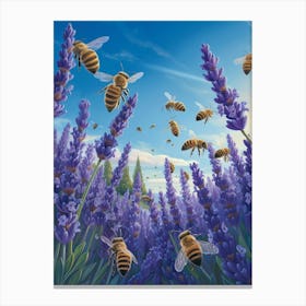 Andrena Bee Storybook Illustration 20 Canvas Print