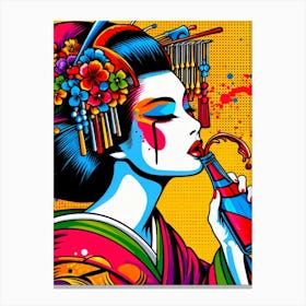 Creative Geisha Illustration 53 Canvas Print