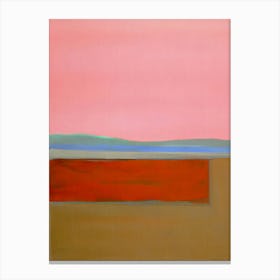 Abstract Landscape with minimal block colors Canvas Print