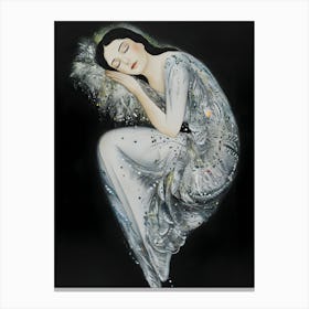 Sleeping Girl Art Canvas Print