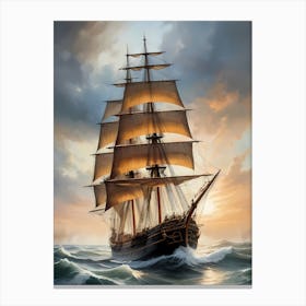 Sailing Ship Painting (11) Canvas Print