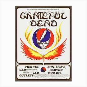 Revisiting The Grateful Dead S 1977 Barton Hall Show Poster Canvas Print