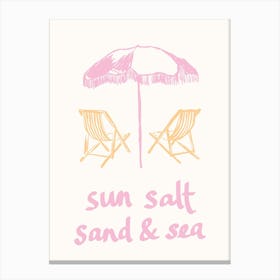 Sun Salt Sand Sea Canvas Print