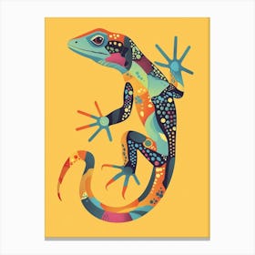 Gecko Abstract Modern Illustration 6 Canvas Print