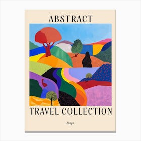 Abstract Travel Collection Poster Kenya 2 Canvas Print