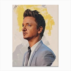 Jeremy Renner Retro Collage Movies Canvas Print