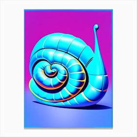 Snail With Blue Background 1 Pop Art Canvas Print
