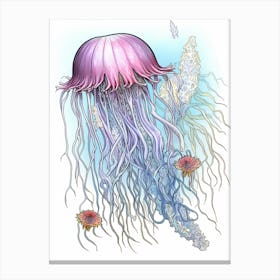 Box Jellyfish Pencil Drawing 1 Canvas Print