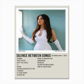 Silence Between Songs By Madison Beer • 2023 Poster 1 Canvas Print