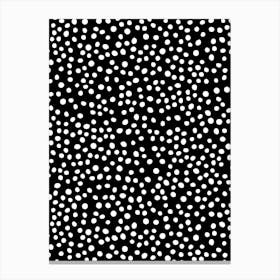 Black Polka Dot Canvas Print
