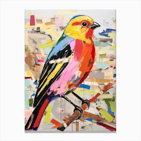 Colourful Bird Painting American Goldfinch 4 Canvas Print