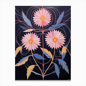 Asters 6 Hilma Af Klint Inspired Flower Illustration Canvas Print