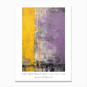 Lilac And Yellow Abstract Painting 2 Exhibition Poster Canvas Print