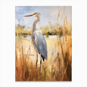 Bird Painting Great Blue Heron 5 Canvas Print