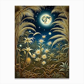 Night In The Jungle Canvas Print