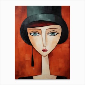 Contemporary art of woman's portrait 6 Canvas Print