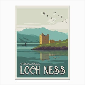 Loch Ness National Park Travel Poster Canvas Print