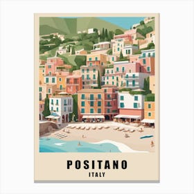 Summer In Positano Low Poly (19) Canvas Print