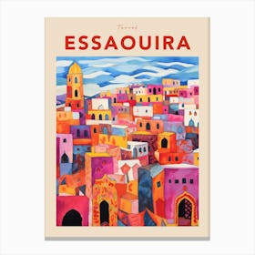 Essaouira Morocco 2 Fauvist Travel Poster Canvas Print