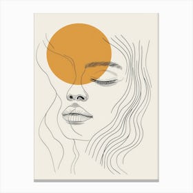 Woman'S Face 2 Canvas Print