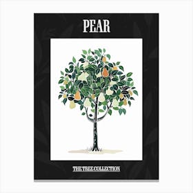 Pear Tree Pixel Illustration 1 Poster Canvas Print