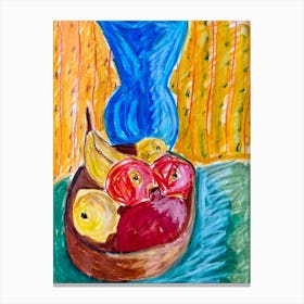 Fruit And Vase Canvas Print