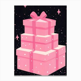 Pink Gift Boxes 1 Canvas Print