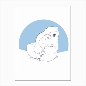 Polarbear Mum Canvas Print