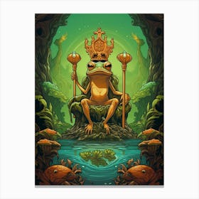 Flying Frog Crown Storybook 5 Canvas Print