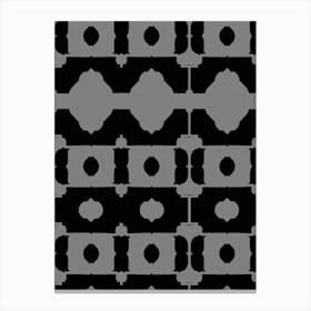 Abstract Black And White Pattern 8 Canvas Print